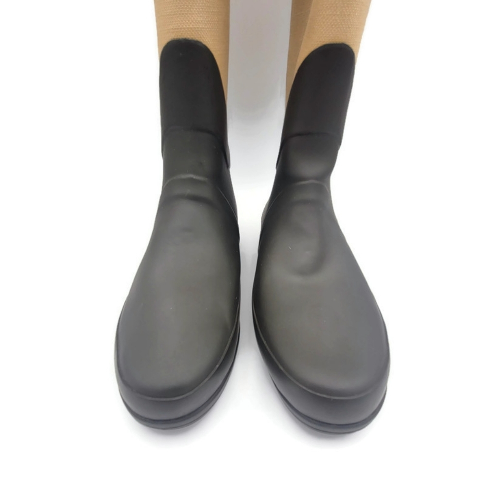 Hunter Original Brown and Canvas Knee High Rain Boots Regent St James Womens 5 - Picture 5 of 10